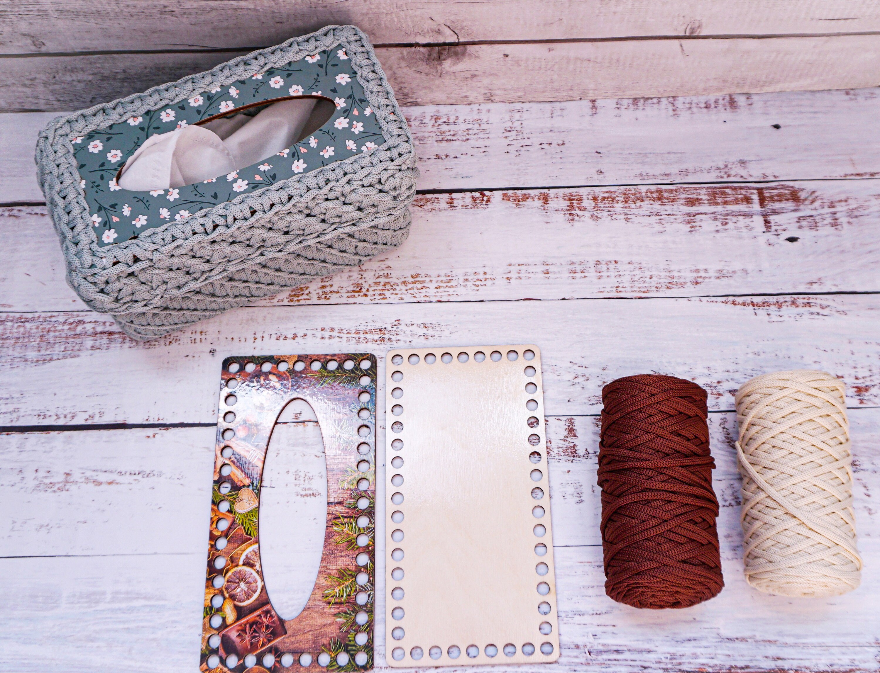 Rectangular Basket for tissues pattern Crochet Basket Pattern Crochet