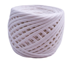 T-shirt Yarn Fabric strap for sewing mask, Fabric Yarn, Spaghetti Yarn, Ribbon Yarn, Basket Yarn, Textile Yarn, Yarn for Bags, Off white imagem 5