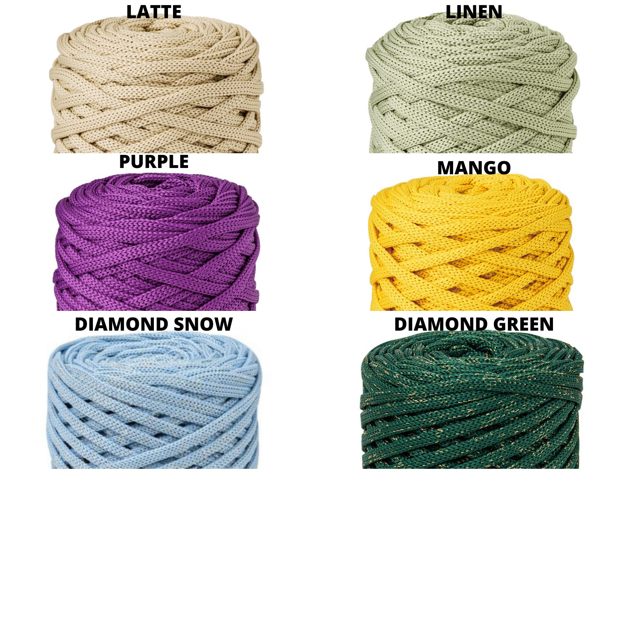 Crochet 5 Mm Cord, Macrame Poly Rope for Crochet and Knitting Baskets, Rugs  and Macrame Wall Hangings. 