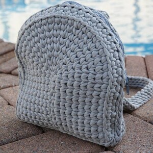 Mini Backpack Crochet Pattern Tshirt Yarn Crochet Bag - Etsy