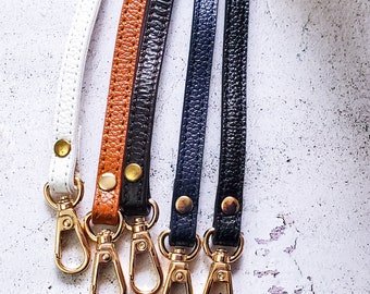 Leather handles for bags, PU leather straps for crochet knitting bags. Replacement Shoulder bag purse strap