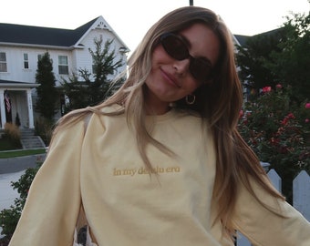 In My Delulu Era Embroidered Sweatshirt | Custom |