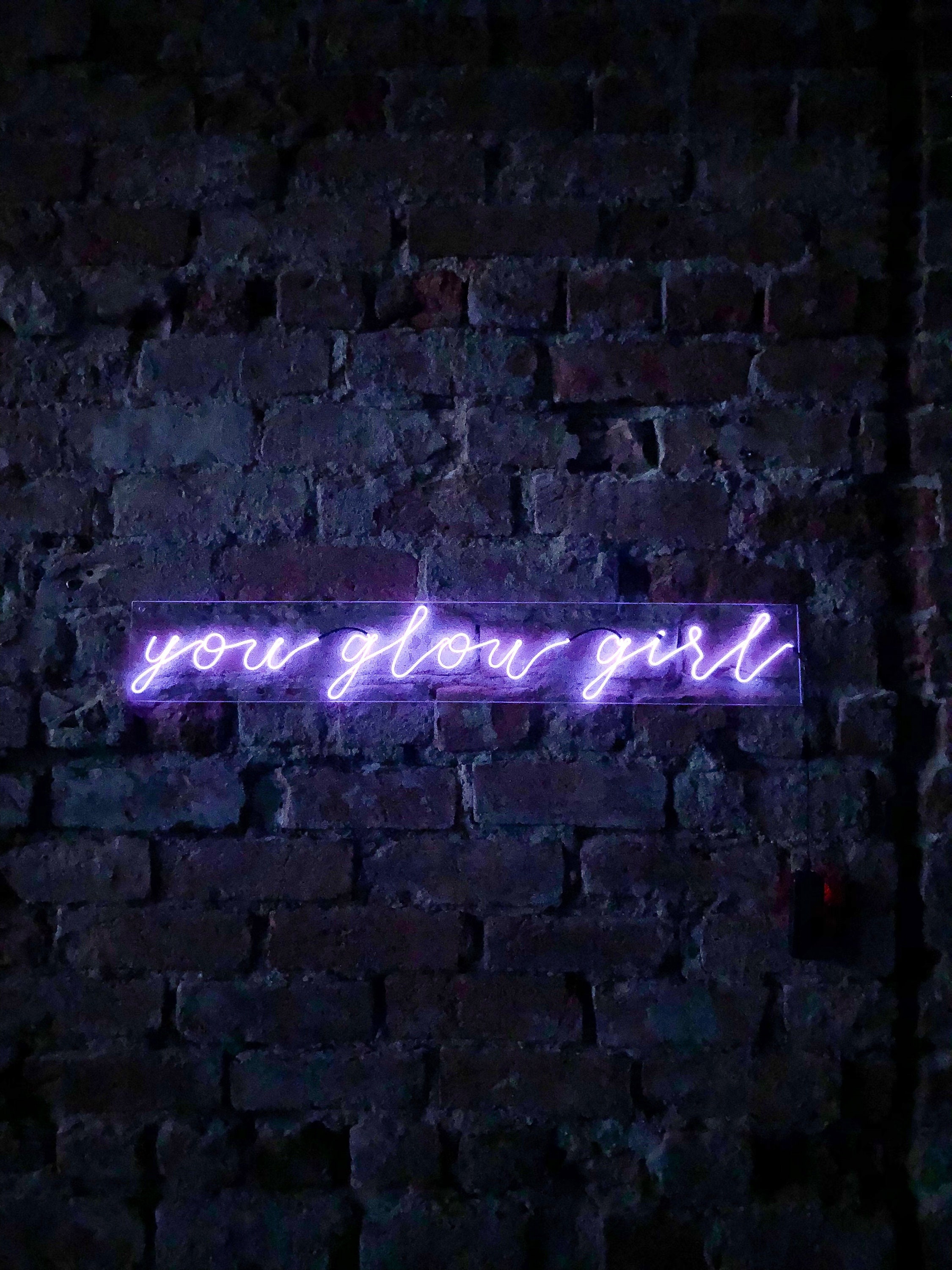 You Glow Girl Neon Sign 36 in Custom Handmade Etsy