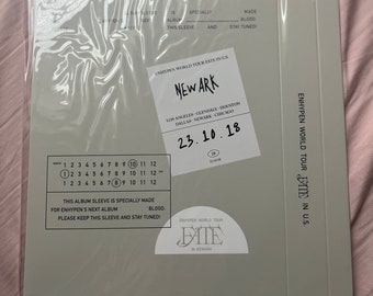 NEW ENHYPEN 2023 Fate World Tour Concert Official Album Sleeve - Newark  Edition