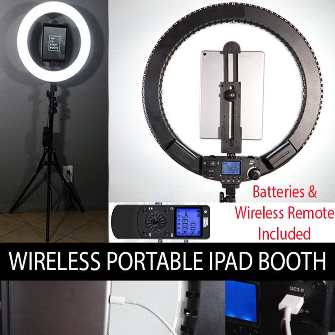 19 LED Wireless iPad Photo Booth With Stand Portable Photo Booth W