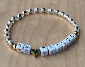 The "Grateful Heart" Beaded Bracelet