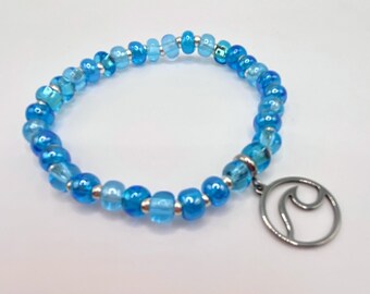 Blue Wave/Blue Tsunami Beaded Bracelet | Election Jewelry | Get out the Vote
