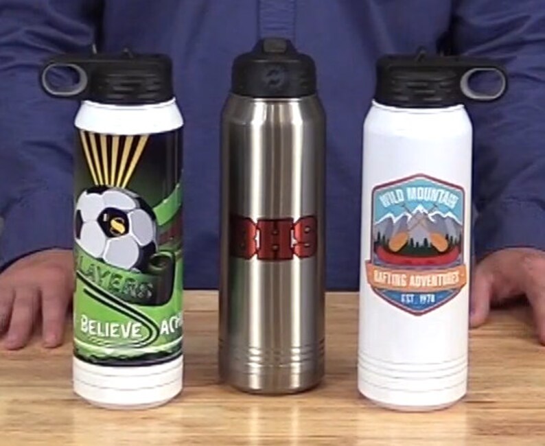 Stainless Steel Water Bottle! Custom Photo, Personalized Polar Camel ...