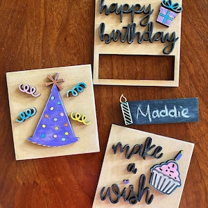 Geburtstagsfeier Schiefes Leiterschild - austauschbar - Ready to Paint