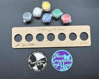 Paint Pot Holder DIGITAL File for paint kits or paint parties. great for adults and kids.