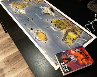 Wheel of Time Map | Illustrated Canvas Print, Rob Christianson, Limited Edition (45x18")