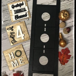 HOME - PARTY OF ___ Schiefes Leiterschild - Austauschbar - Fertig zum Bemalen