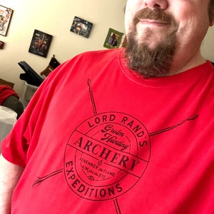 Lord Rand&#39;s Grolm Hunting Archery Expeditions - Wheel of Time Vintage Randland Souvenir Lightweight Tee - UNISEX SIZING