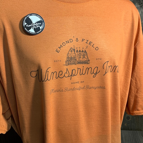T-shirt léger vintage souvenir Randland de la roue du temps - Winespring Inn