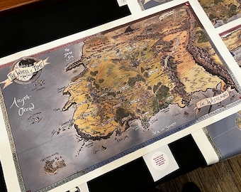 Wheel of Time Westlands FULL COLOR canvas map by Rob Christianson (Limited Edition)