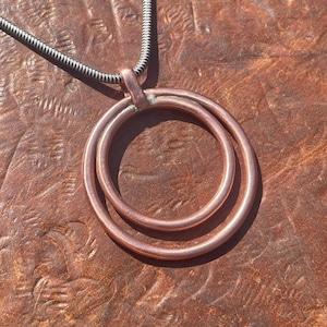 Copper Concentric Pendant // Hand fabricated solid copper