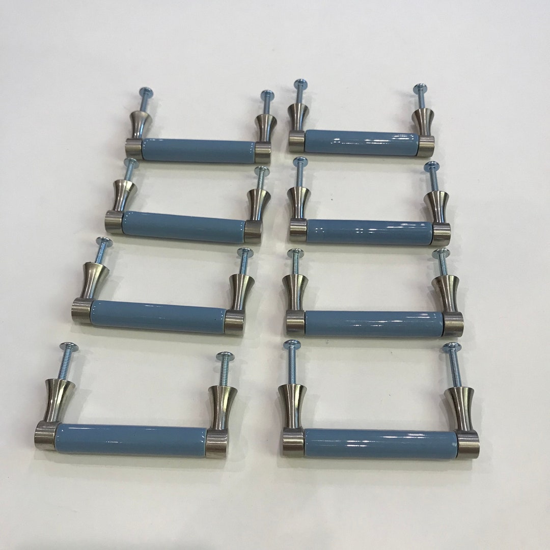 Set 8 Vintage Drawer Pulls With 3 Screw Hole Separation Etsy