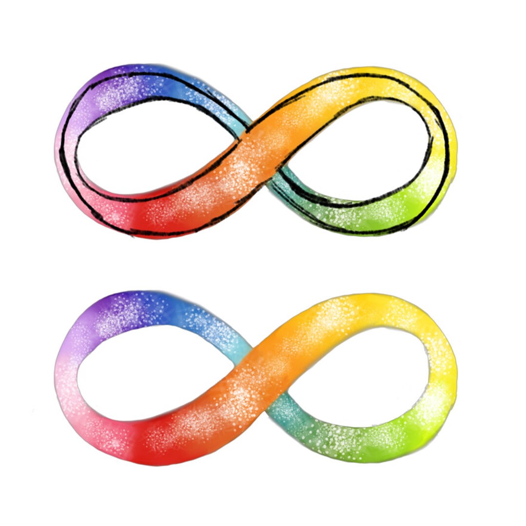Rainbow Galaxy Infinity Symbol Clipart Rainbow Galaxy - Etsy