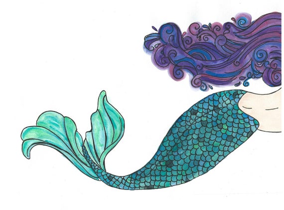 Mermaid Clipart Mermaid Clip Art Mermaid Mermaid Art - Etsy