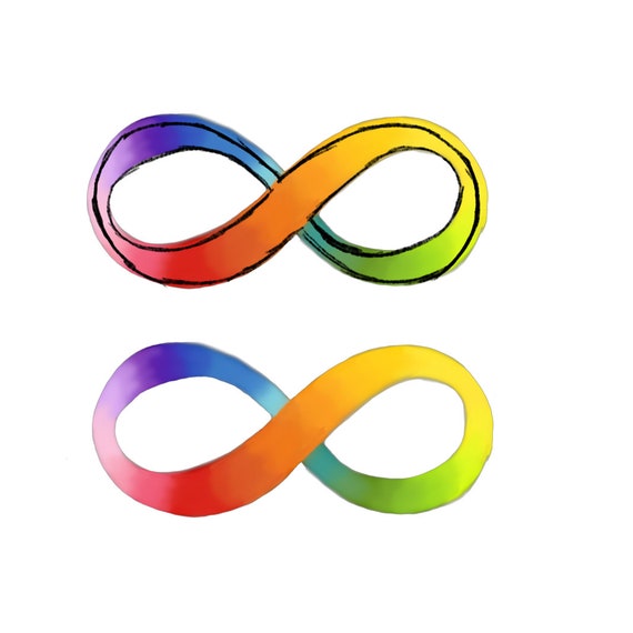 Rainbow Infinity Symbol Clipart Rainbow Infinity Symbol Clip Etsy