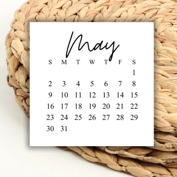 DIGITAL 2027 May Square Calendar Printable Digital Download for Wedding  Save the Dates and Wedding DIY 2027 Print Out Calendar Weekdays - Etsy  Israel