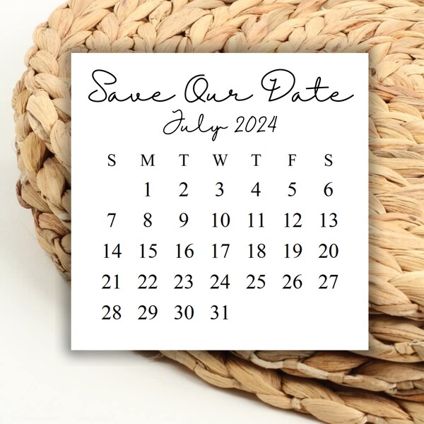 Square Save The Date Etsy
