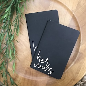 Wedding Ceremony Set of Two Minimalist Paper Vow Books for  Wedding Day His and Her Vow Booklets Wedding Mementos Wedding Vow Book Set