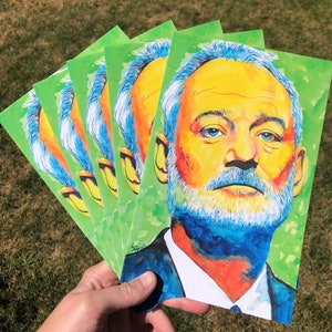5er Pack Bill Murray Grusskarten blanko mit Umschlägen, 22 cm x 14 cm, innen blanko