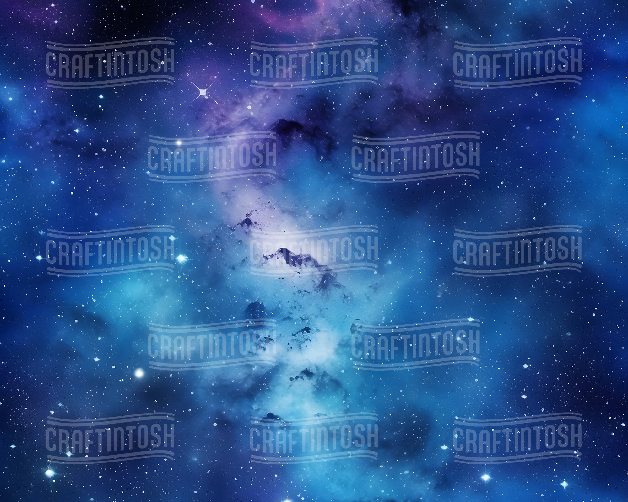 Painted Galaxy Digital Paper, Seamless Watercolor Starry Night ...