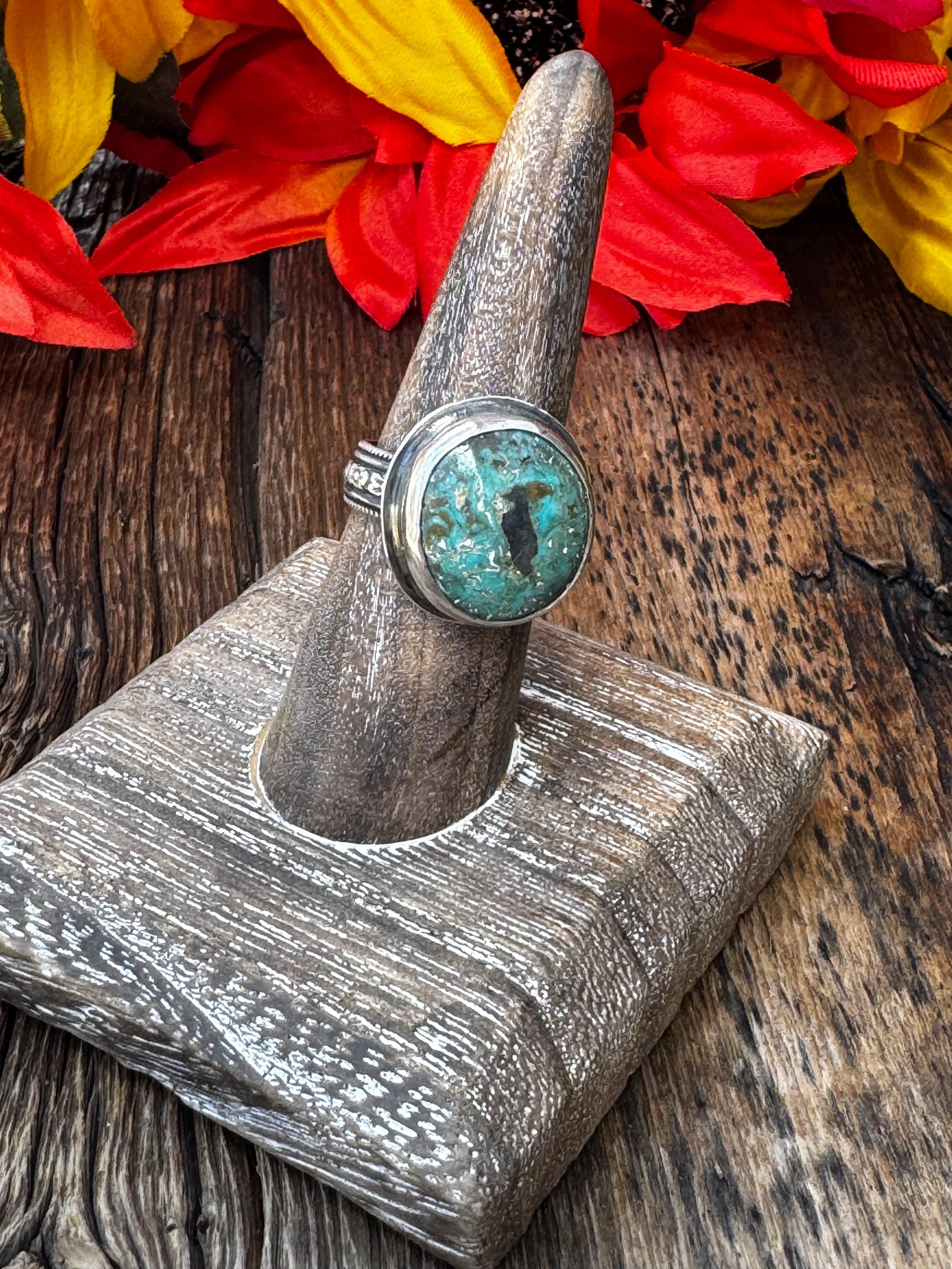 Nevada Blue Diamond Turquoise Ring - Etsy