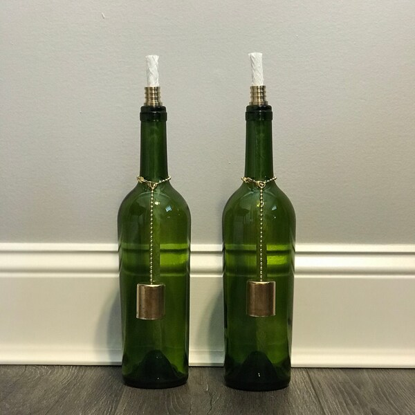 Wine Bottle Tiki Torch