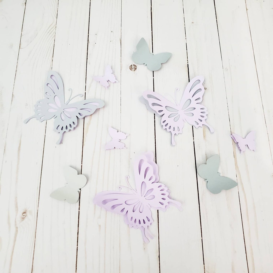 Nine 3D Butterflies Nursery Wall Decor. Paper Butterflies Wall Etsy