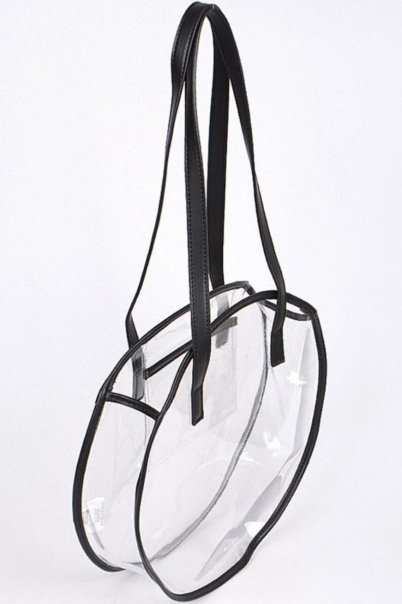 Transparent Clear Round Tote Bag Etsy