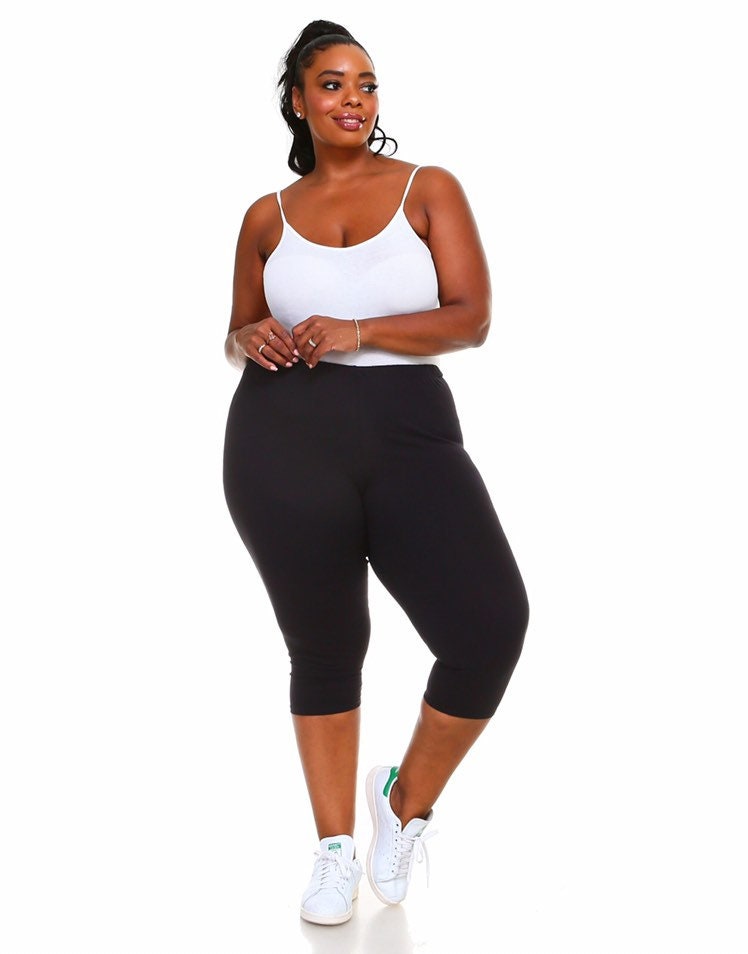 Bære sol Fremkald Capri Leggings Plus Size - Etsy