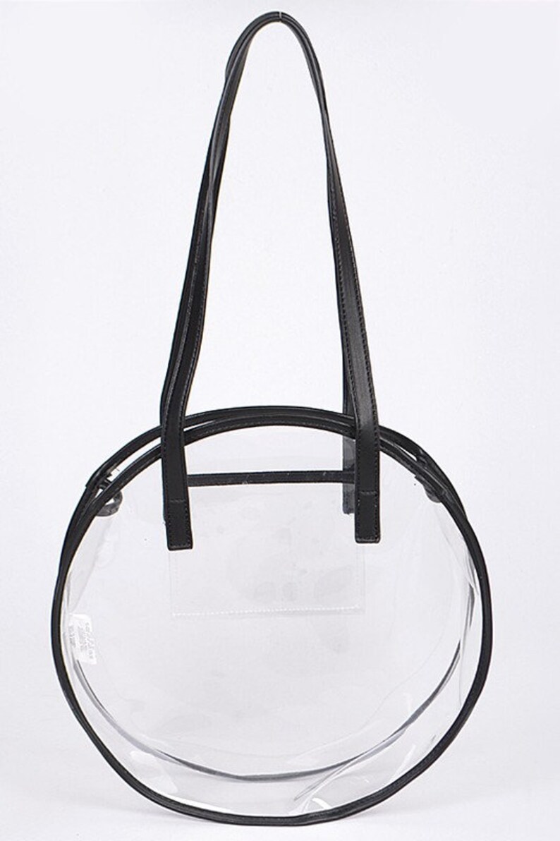 Transparent Clear Round Tote Bag Etsy