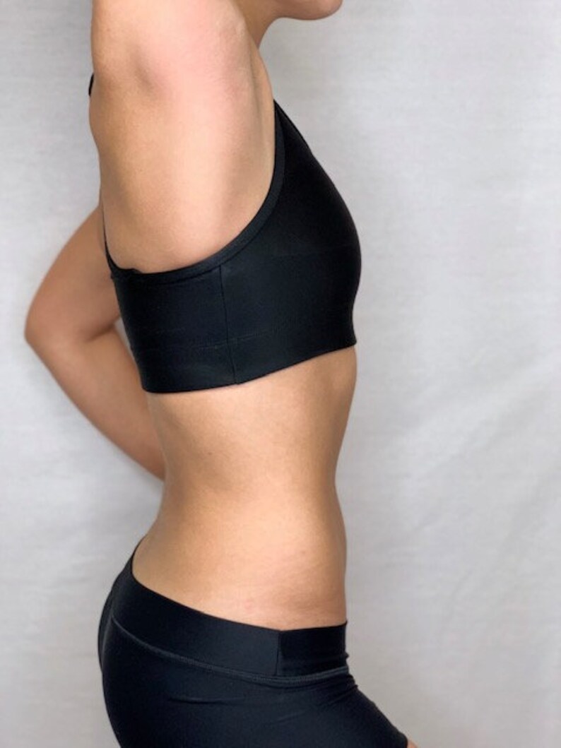 Gymnastics Girls Dance Ballet Sport Racerback Bra Black