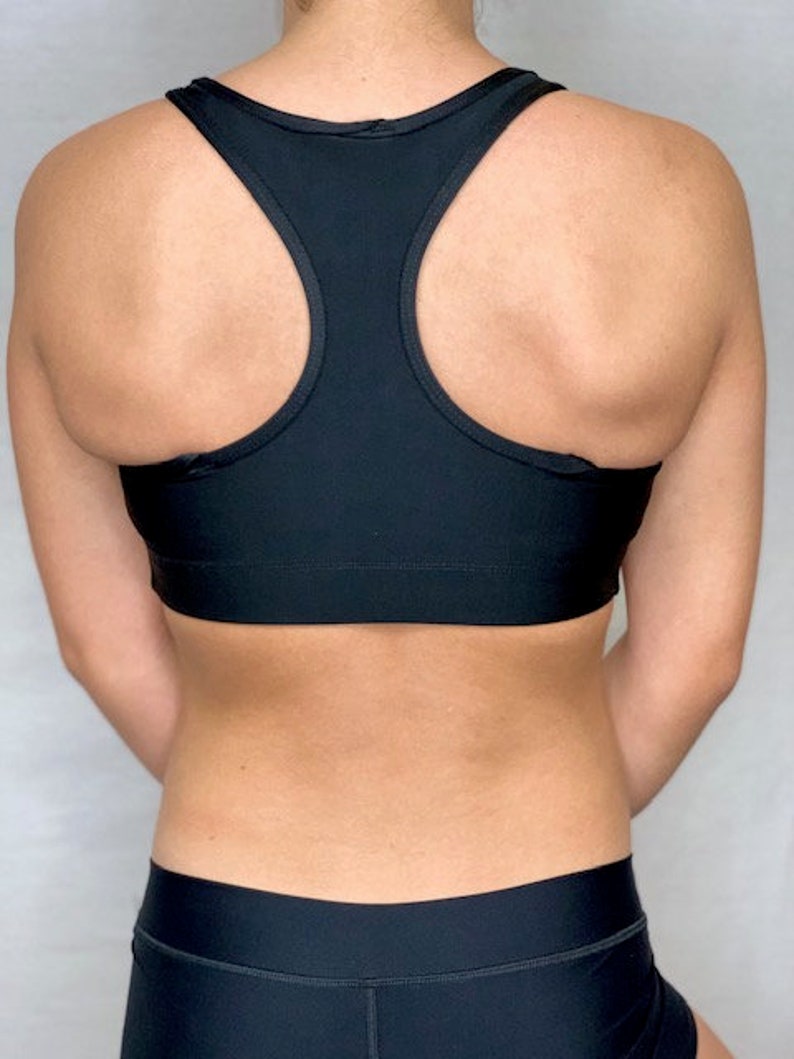 Gymnastics Girls Dance Ballet Sport Racerback Bra Black