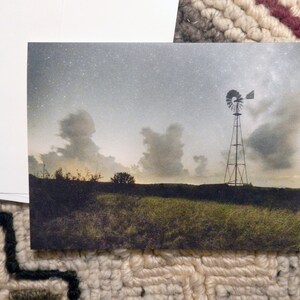 Arizona Windmill and Milky Way Galaxy 2 Blank Greeting card