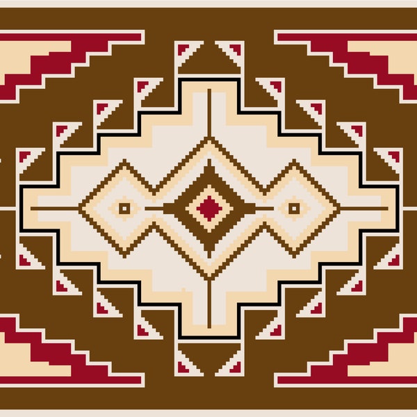 Navajo Style 1 Digital Cross Stitch Pattern Download