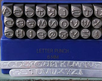 6mm Dotz Font Uppercase Metal Stamp Letter Set - Jewelry Stamp - SGE-13U