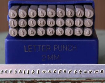2mm Modern Font Lowercase Metal Stamp Letter Set - Jewelry Stamp - SGE-8L