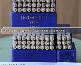2mm Typewriter Font Combination Metal Stamp Letter and Number Set - Jewelry Stamp - SGE-7UL4N