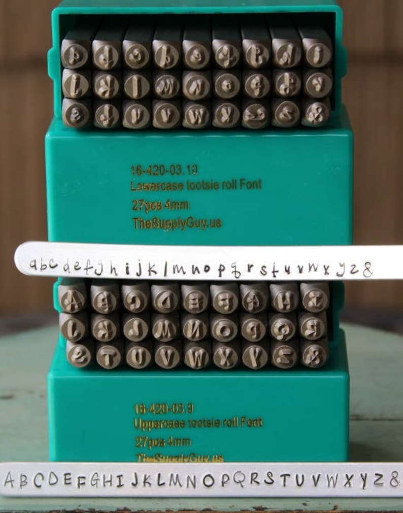 4mm Tootsie Roll Font Combination Metal Stamp Letter Set - Supply Guy ...