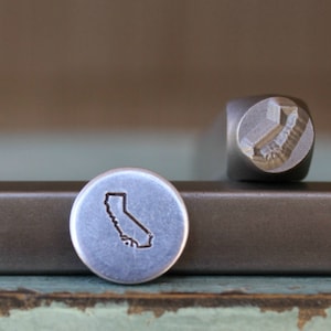 6mm (1/4&quot;)  California State Metal Design Stamp - Supply Guy Stamp - SGCH-327
