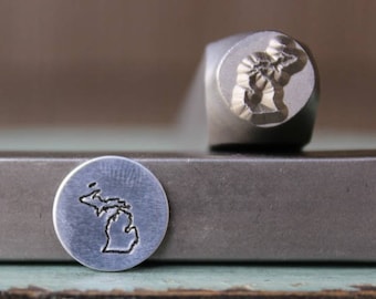 8mm (3/8&quot;)  Michigan State Metal Design Stamp - Supply Guy Stamp - SGCH-MI