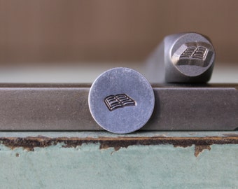 6mm ブック DIY ジュエリー製作 メタルデザインスタンプ - スタンピングキット、ツール、プレス、マシン＆サプライ - SGCH-436