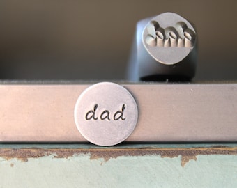 3mm Tall Dad Word DIY Jewelry Making Metal Design Stamp - Stamping Kit, Tools, Press, Machine & Supplies - SGCH-580