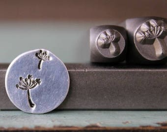 6mm and 3.5mm Dandelion and Dandelion Puff DIY Jewelry Making Metal Design 2 Stamp Set - Stamping Kit, Tools, Press, & Supplies - SGCH-8485