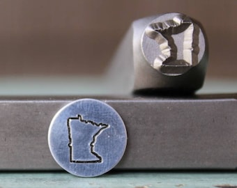 8mm (3/8")  Minnesota State Metal Design Stamp - Supply Guy Stamp - SGCH-MN