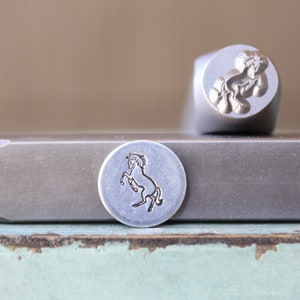 8mm Standing Horse (left facing) Metal Design Stamp - Supply Guy Stamp - SGCH-479